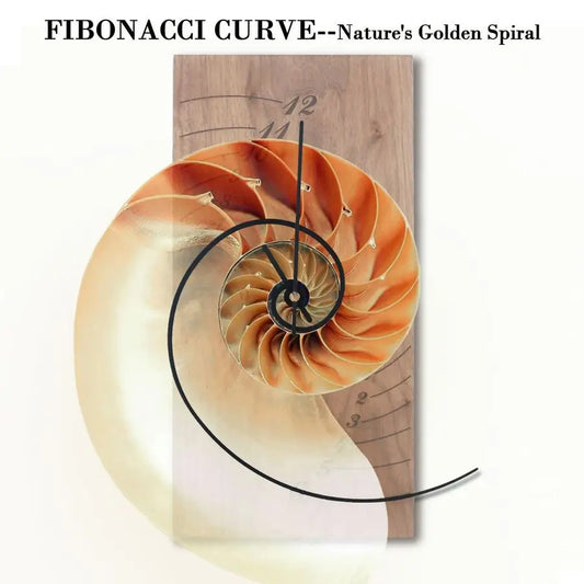 Walnut Fibonacci Wall Clock