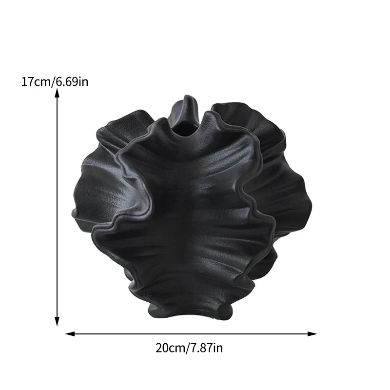 Minimalist Ceramic Coral Vase - Nordic Desktop Decor