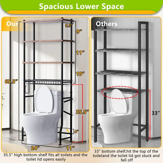 4-Tier Over Toilet Storage Shelf Organizer