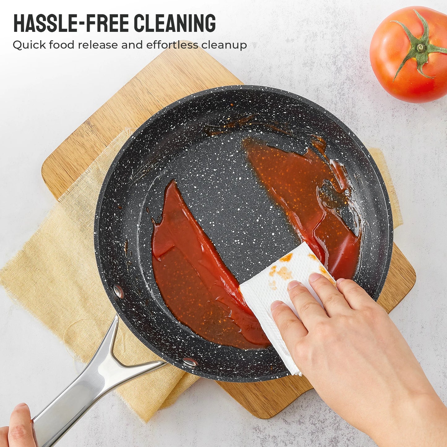 10-Piece Nonstick Induction Cookware Set Pots and Pans