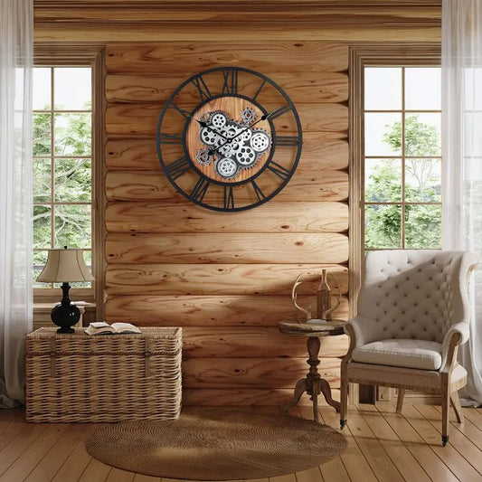 Steampunk Moving Gear Wall Clock