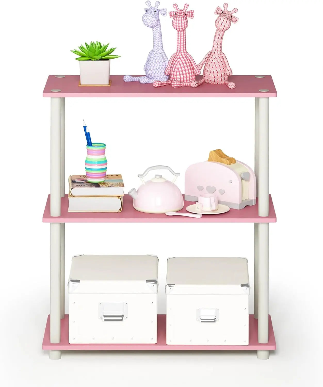 Tool-Free 3-Tier Corner Storage Shelf