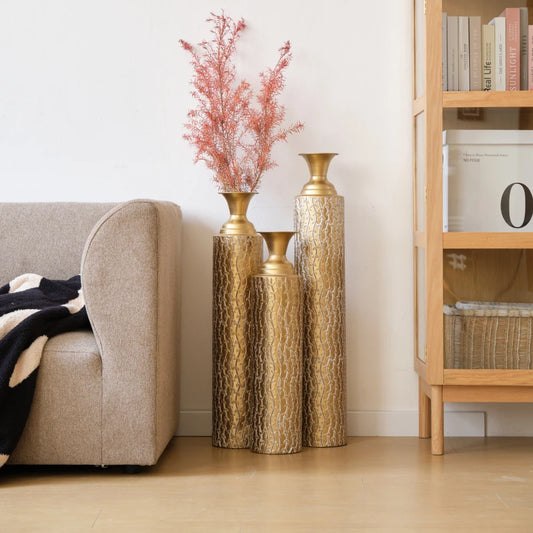 Metal Floor Vase Set of 3