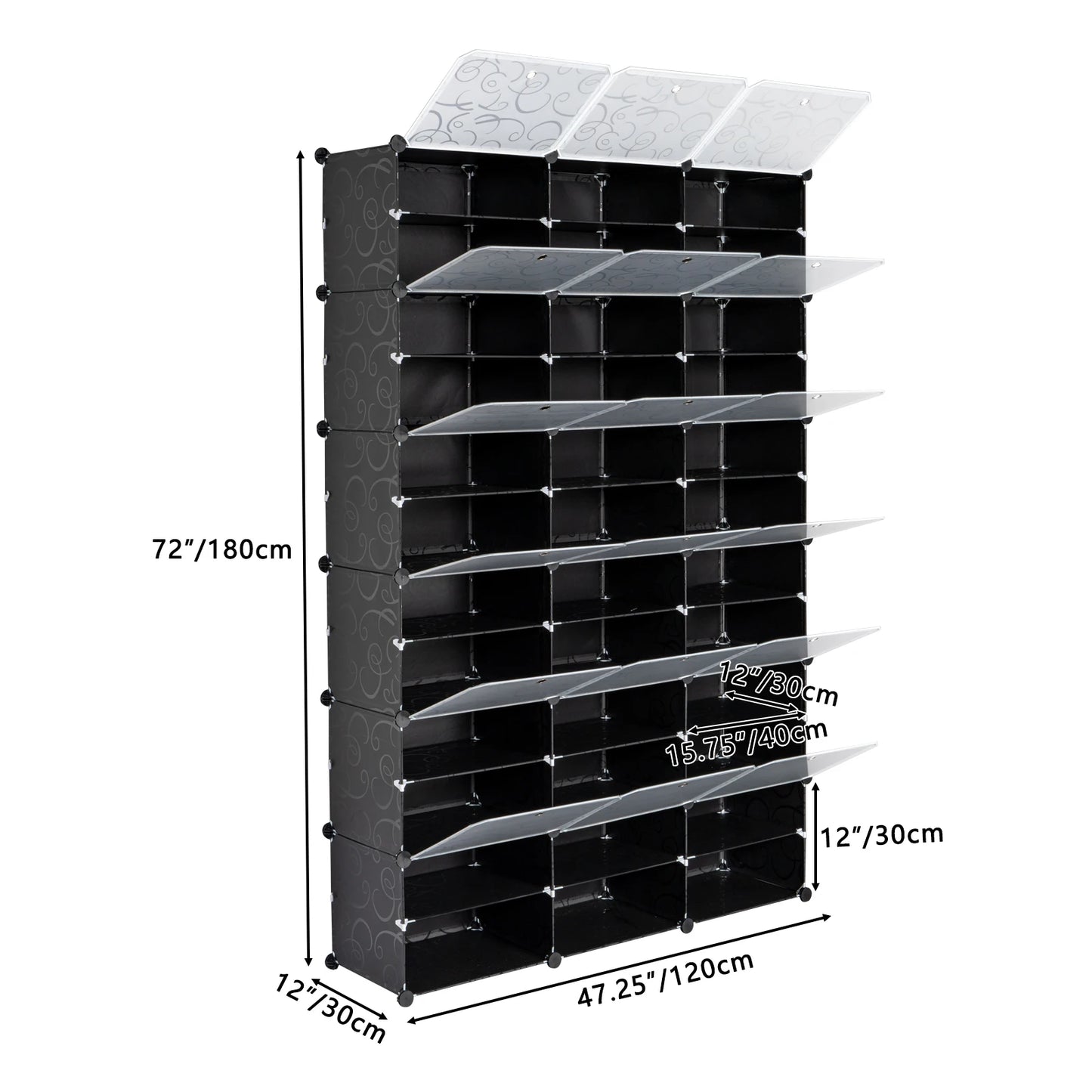 12-Tier Portable Shoe Storage Organizer Rack