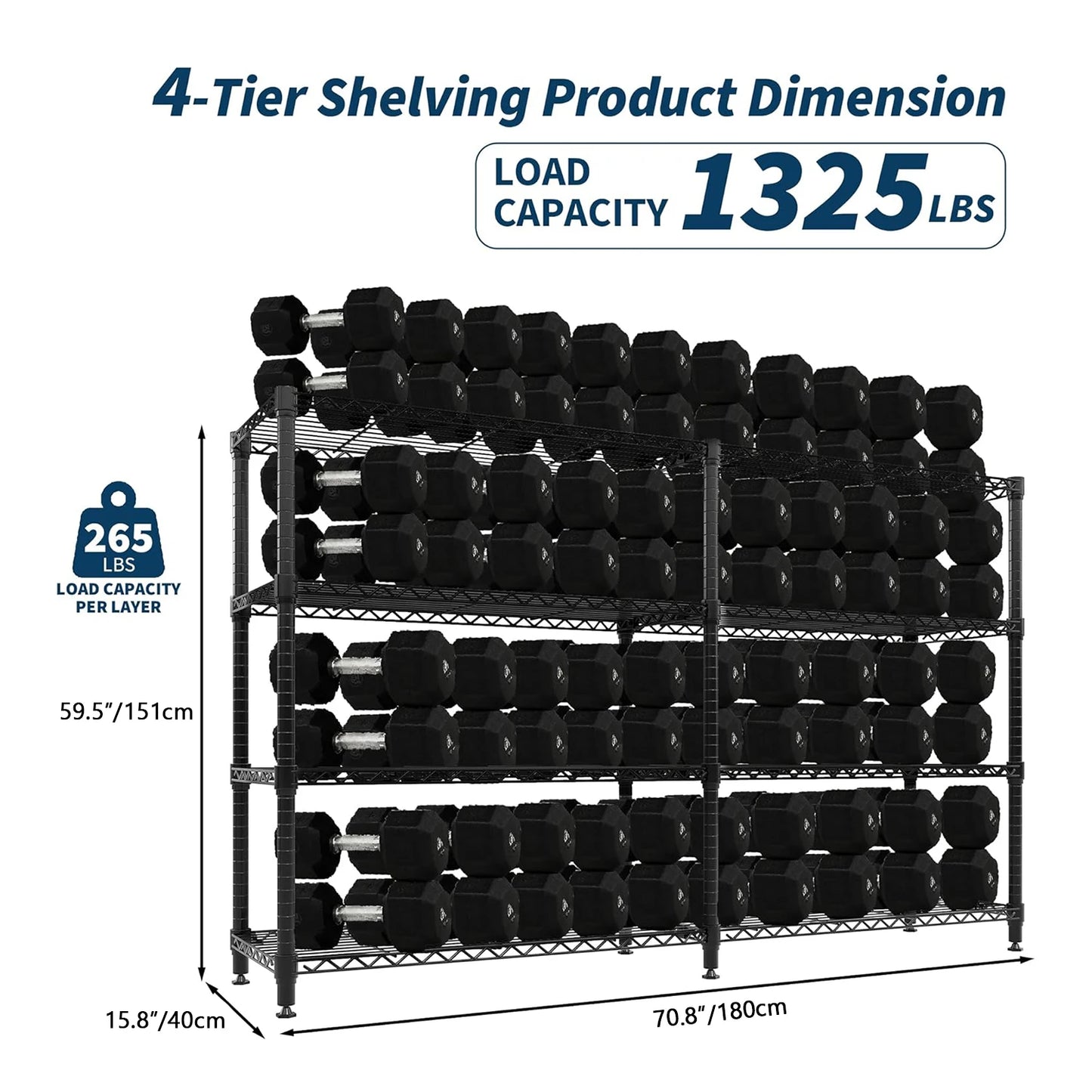 Heavy Duty Adjustable 5-Tier Garage Storage Shelving