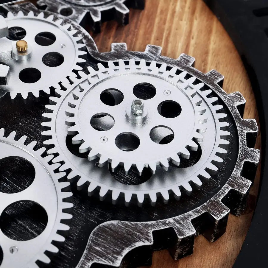 Steampunk Moving Gear Wall Clock
