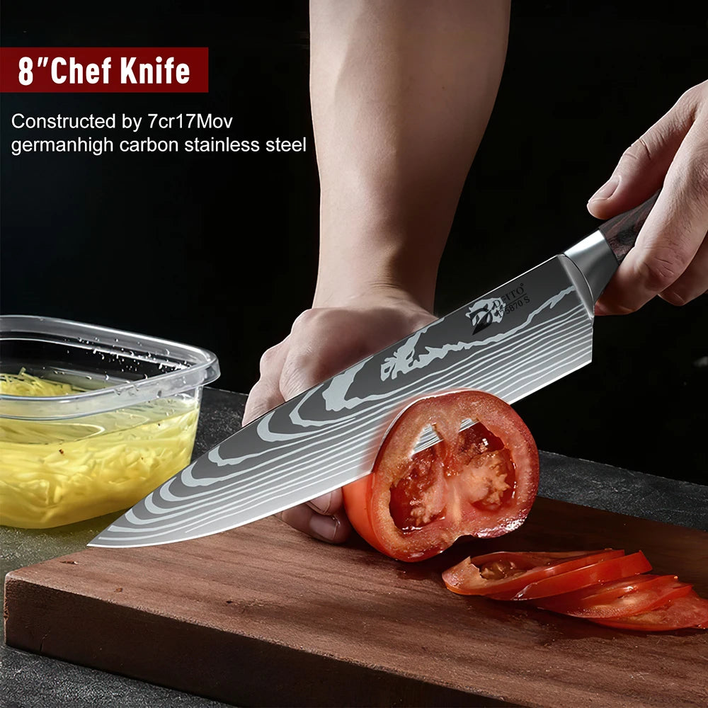 Obsidian Professional Stainless Steel Knife Set with Case