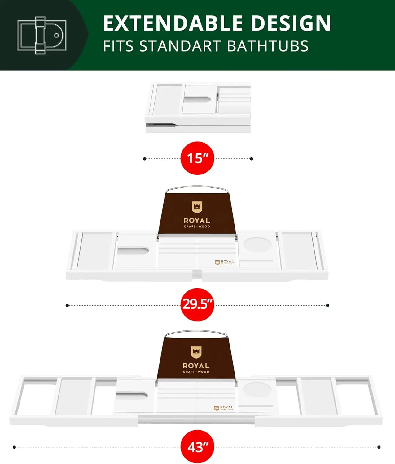 Luxury Bamboo Foldable Bathtub Spa Tray