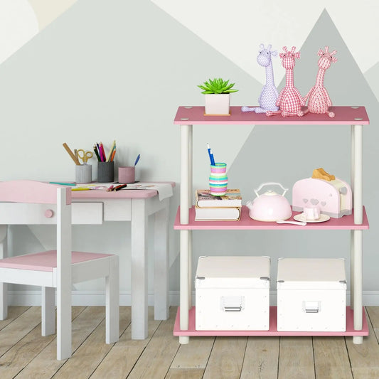 Tool-Free 3-Tier Corner Storage Shelf