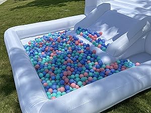 Kids Inflatable Bounce House with Slide and Ball Pit