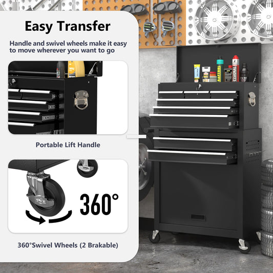 8-Drawer Rolling Garage Tool Chest Cabinet