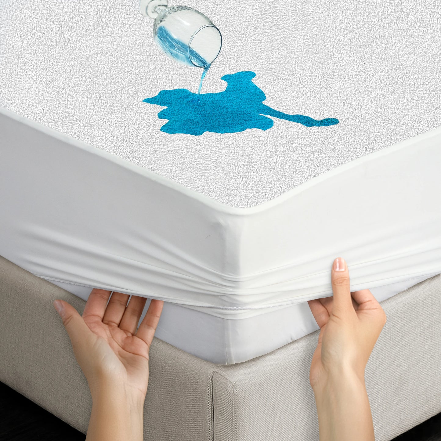 Waterproof Terry Cloth Mattress Protector Cover Various Sizes
