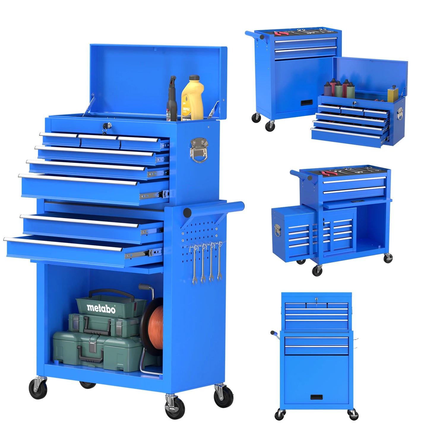 8-Drawer Rolling Garage Tool Chest Cabinet