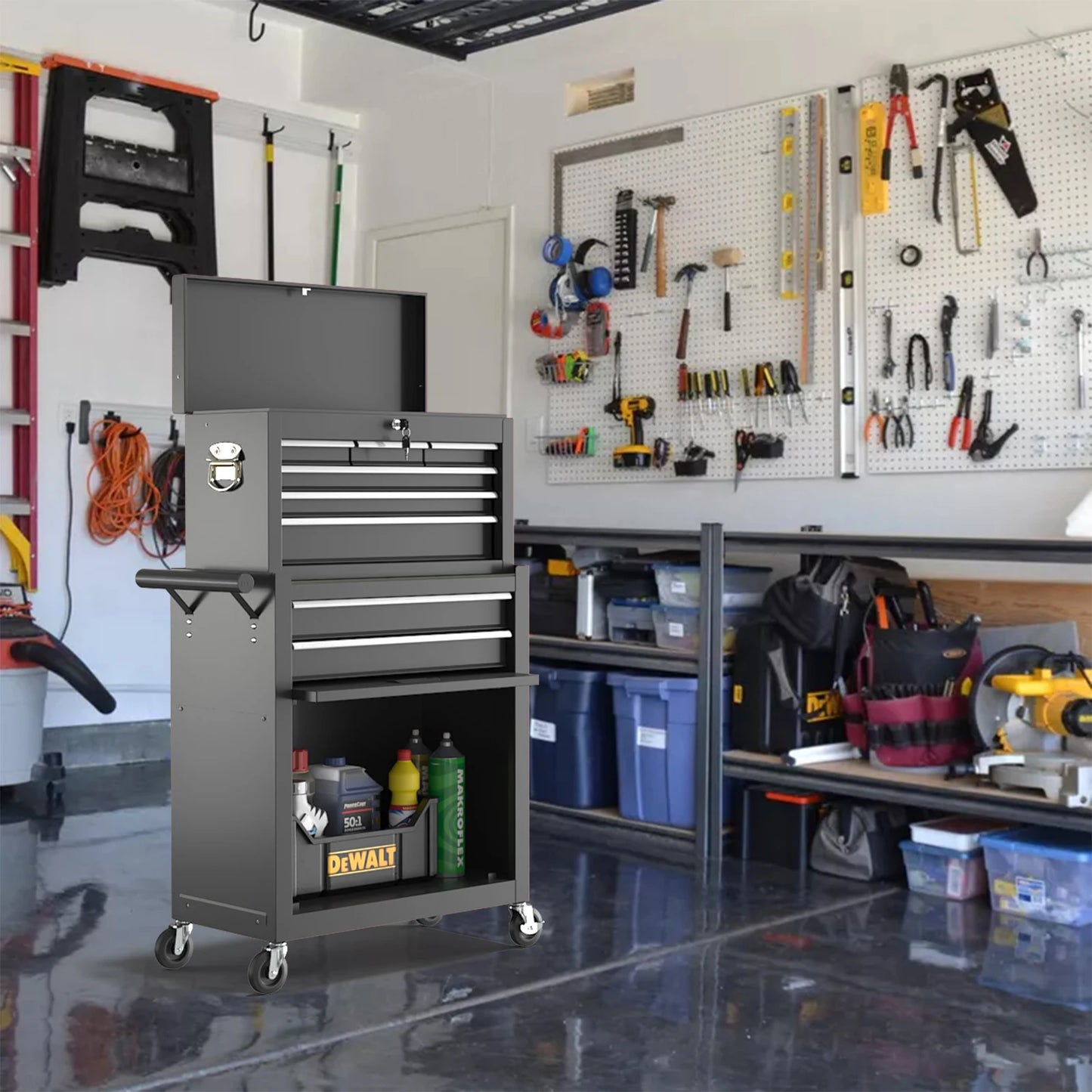 8-Drawer Rolling Garage Tool Chest Cabinet