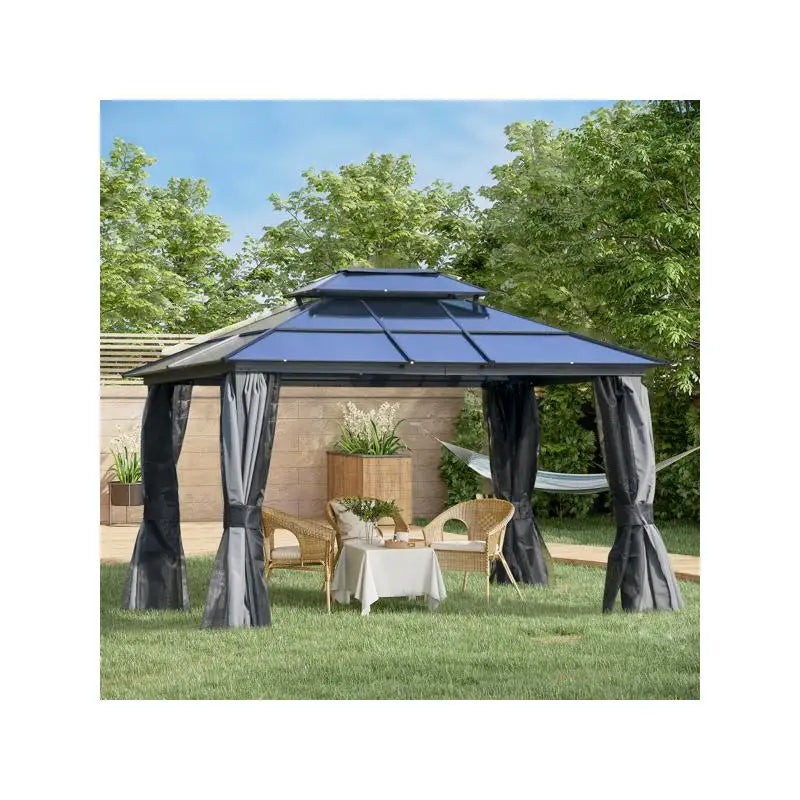 Outdoor Patio Gazebo with Pergola Design