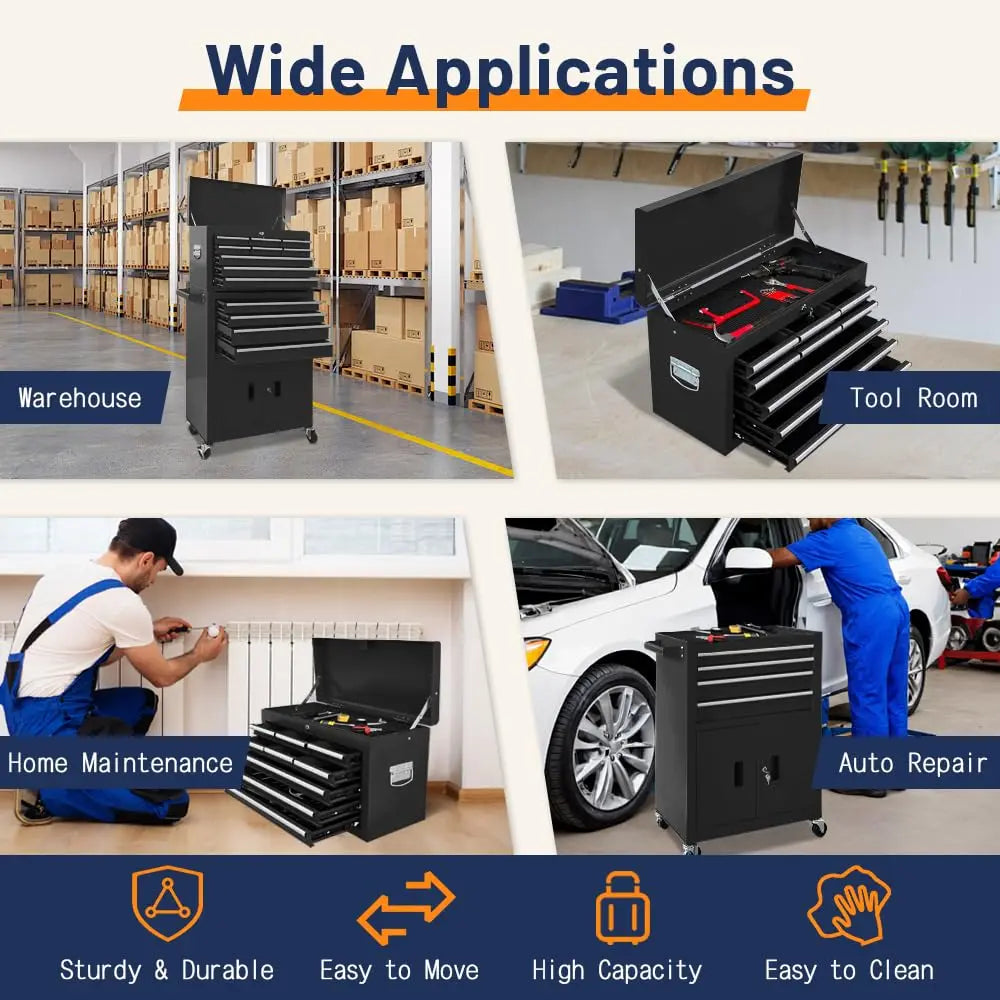 13-Drawer Rolling Garage Tool Chest Cabinet