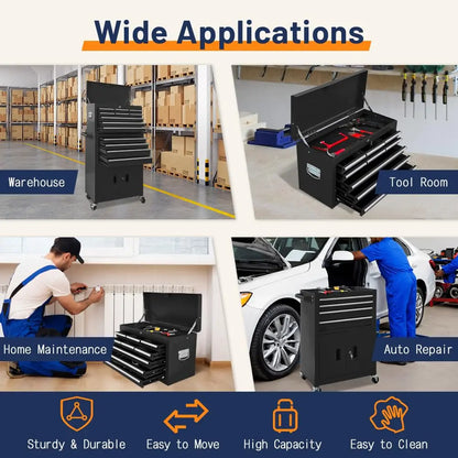 13-Drawer Rolling Garage Tool Chest Cabinet