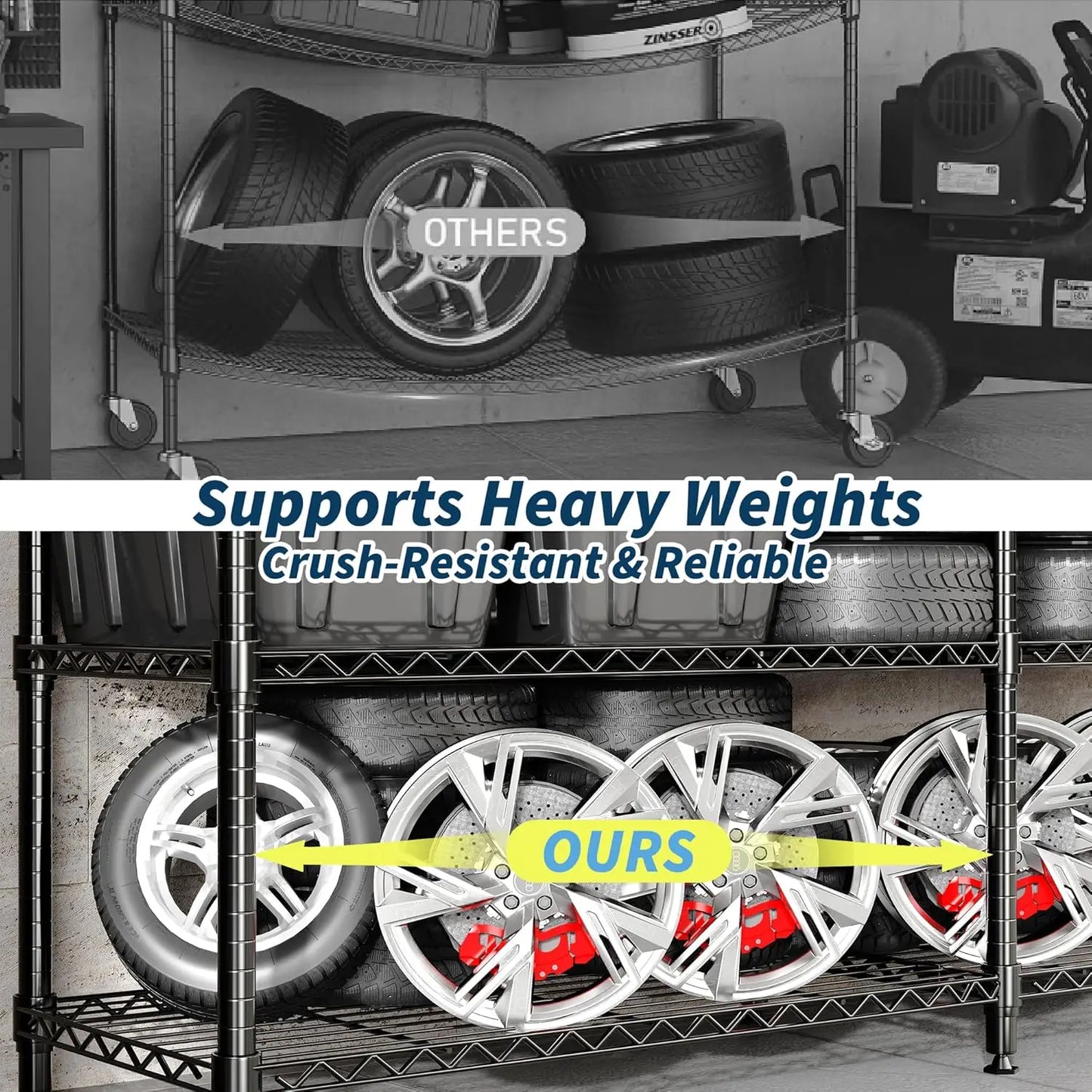 Heavy Duty Adjustable 5-Tier Garage Storage Shelving