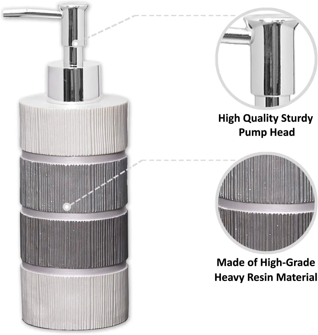 Modern Gray Bathroom Accessories Set Organizer