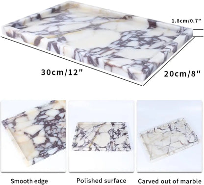 Luxury Marble Vanity Tray for Bathroom Decor