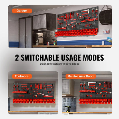 Wall Mounted Garage Tool Organizer Storage Rack