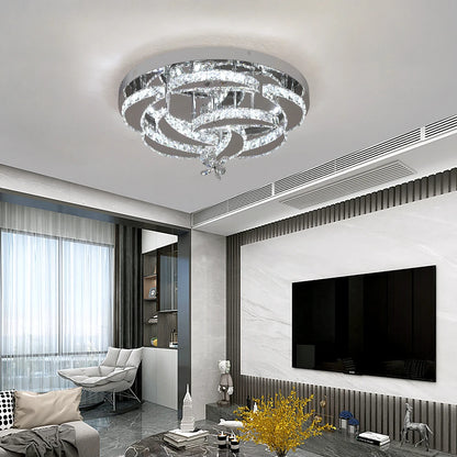 Luxury K9 Crystal Flush Mount Ceiling Chandelier