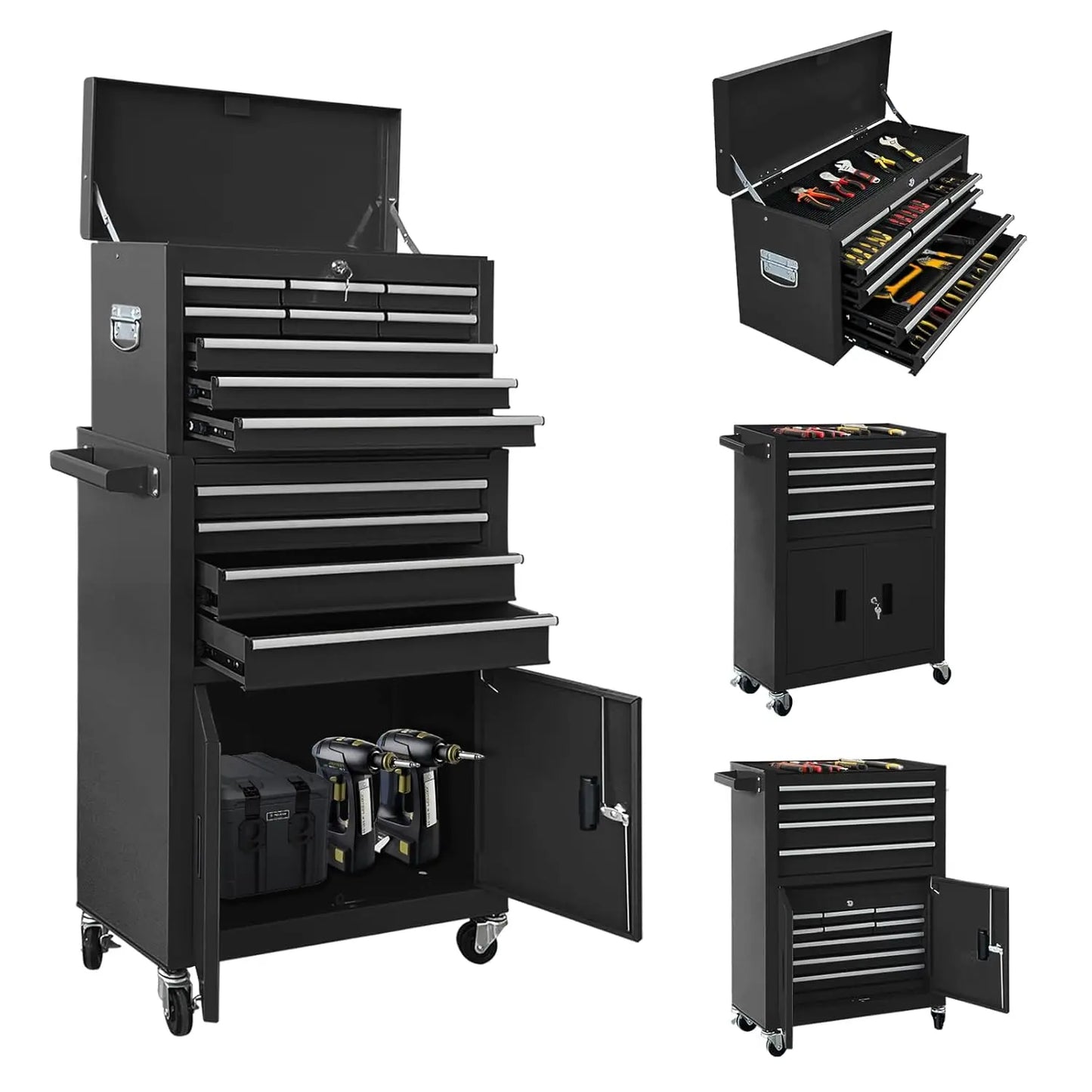 13-Drawer Rolling Garage Tool Chest Cabinet