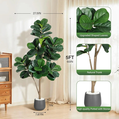 Artificial Fiddle Leaf Fig Floor Tree