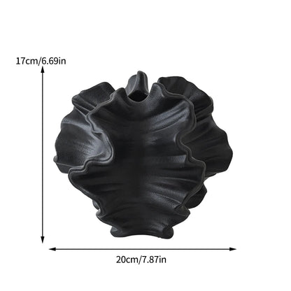 Minimalist Ceramic Coral Vase - Nordic Desktop Decor