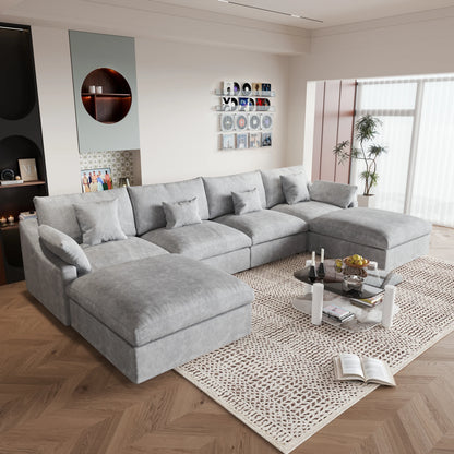 Modular Down Cloud U-Shaped Sectional Sofa