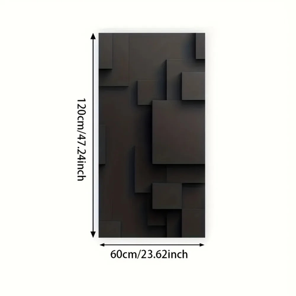 Large Black Abstract Geometric Canvas Wall Art