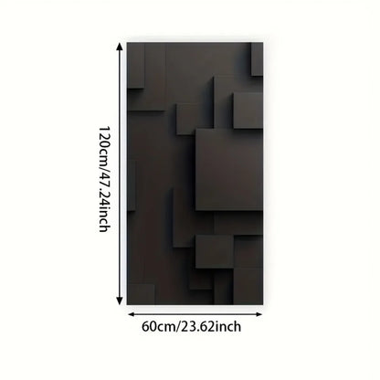 Large Black Abstract Geometric Canvas Wall Art
