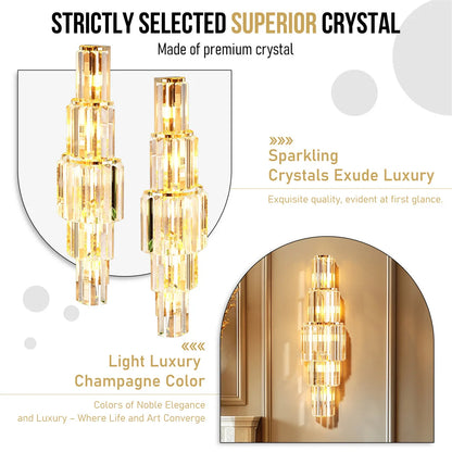 Modern Crystal Wall Sconce Light Fixture