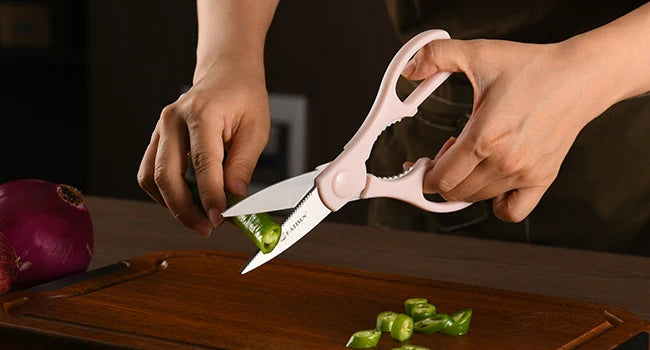 Aurora Pink Titanium Kitchen Knife Block Set