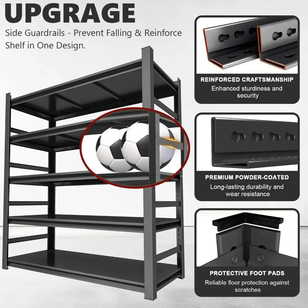 Heavy Duty 5-Tier Garage Storage Shelving Rack
