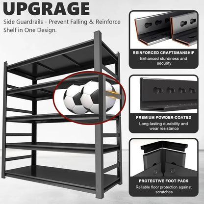 Heavy Duty 5-Tier Garage Storage Shelving Rack