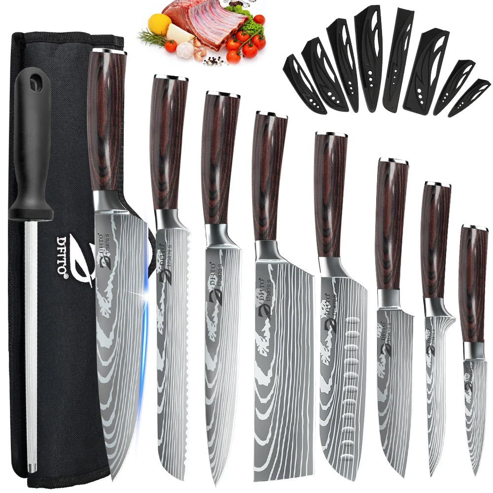 Obsidian Professional Stainless Steel Knife Set with Case