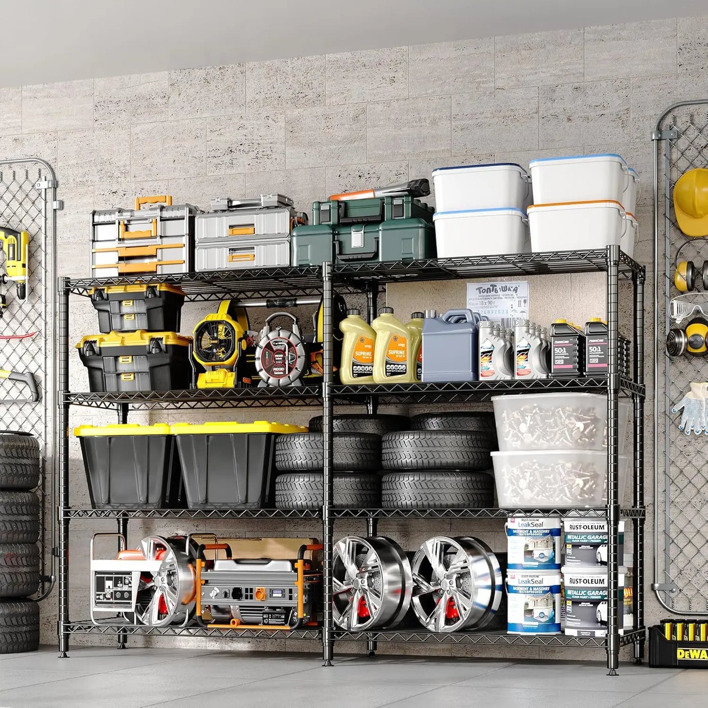 Heavy Duty Adjustable 5-Tier Garage Storage Shelving