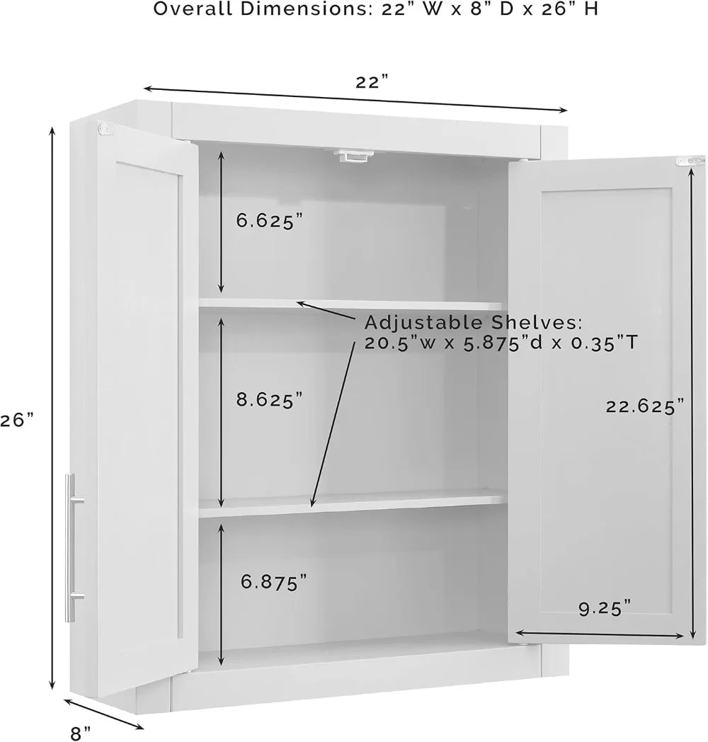 Wall Mounted Bathroom Medicine Storage Cabinet