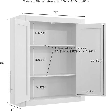 Wall Mounted Bathroom Medicine Storage Cabinet