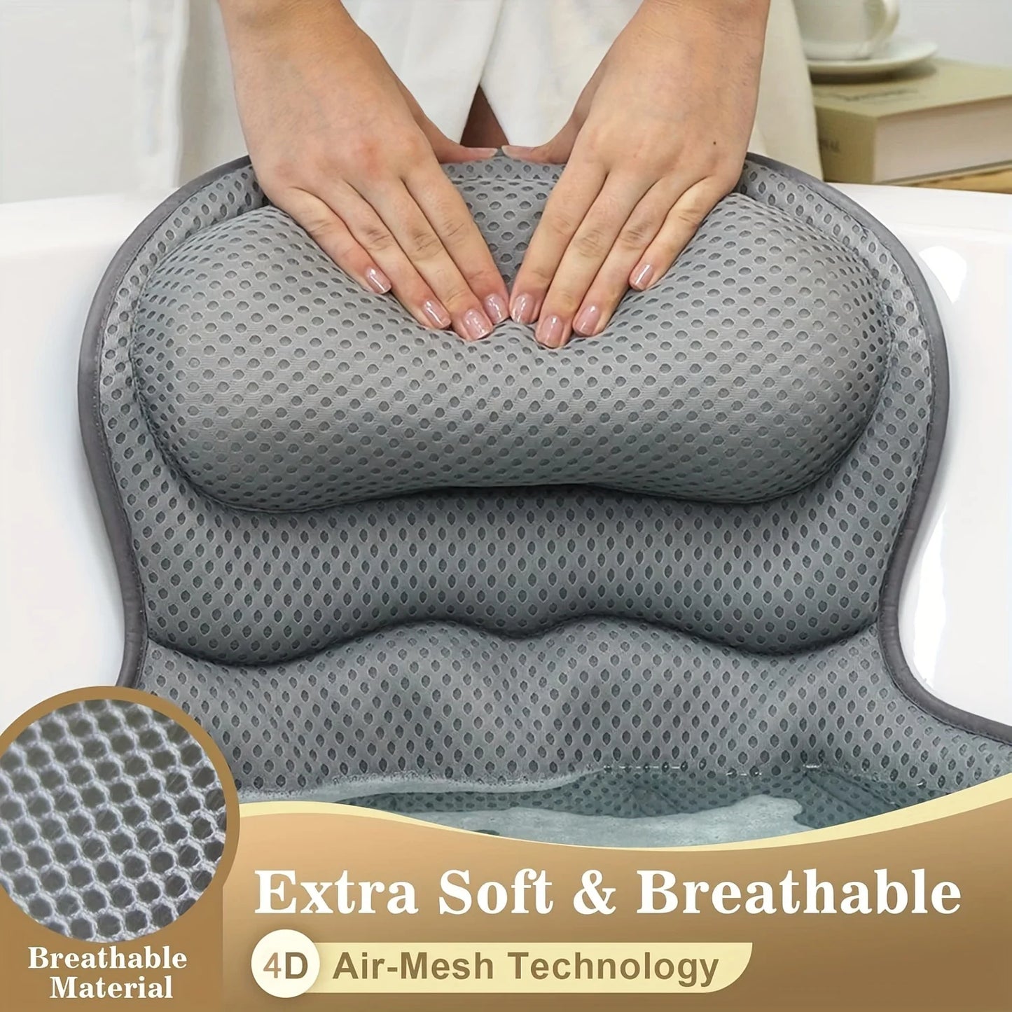 Luxury Non-Slip Spa Bath Support Pillow