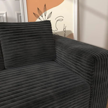 L-Shaped Cloud Deep Seat Sectional Sofa