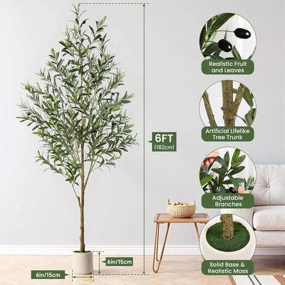 Artificial Olive Floor Leaf