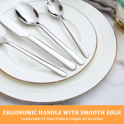24-Piece Stainless Steel Flatware Set for Six