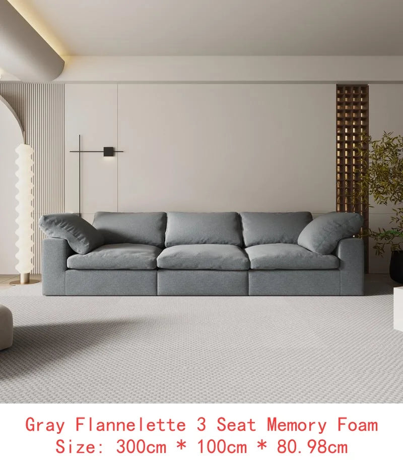 L-Shaped Cloud Deep Seat Sectional Sofa