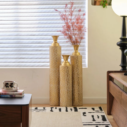 Metal Floor Vase Set of 3