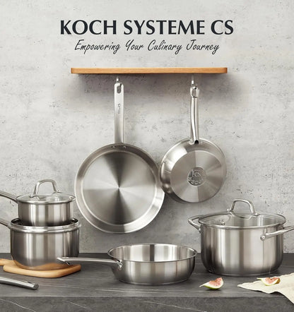 10 Piece Stainless Steel Cookware Set Induction Ready Oven Safe