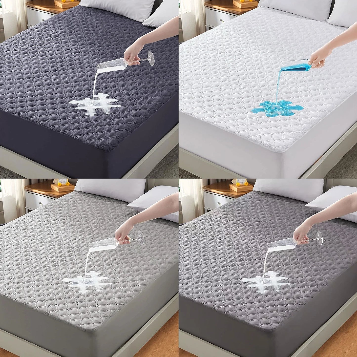 Waterproof Noiseless Deep Pocket Mattress Protector Cover