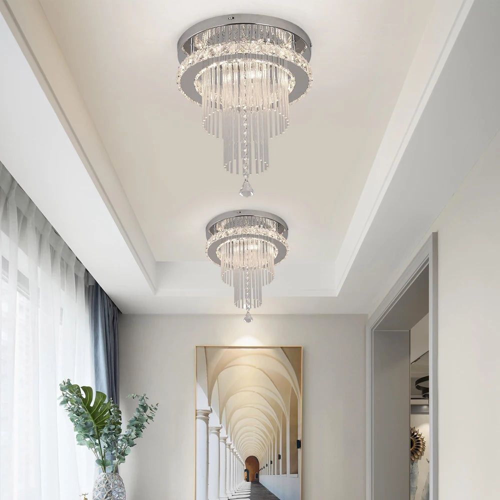 Luxury Crystal Waterfall Pendant Ceiling Chandelier