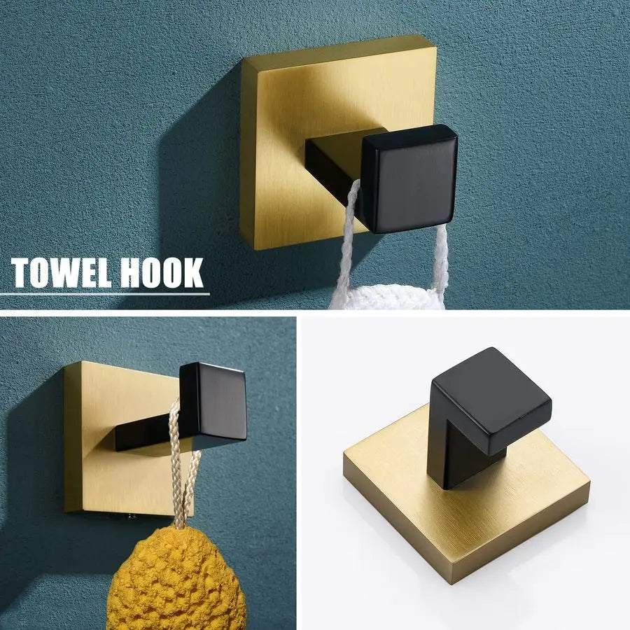 Luxury Black Gold Bathroom Hardware Set